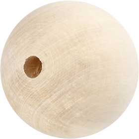 Perle de bois, P: 80 mm trou taille 12 mm, grass wood- 1 pc