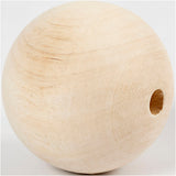 Perle de bois, P: 80 mm trou taille 12 mm, grass wood- 1 pc