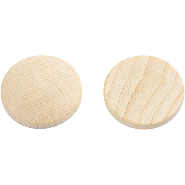 Wooden buttons, D: 25 mm, thickness 5 mm, china berry 