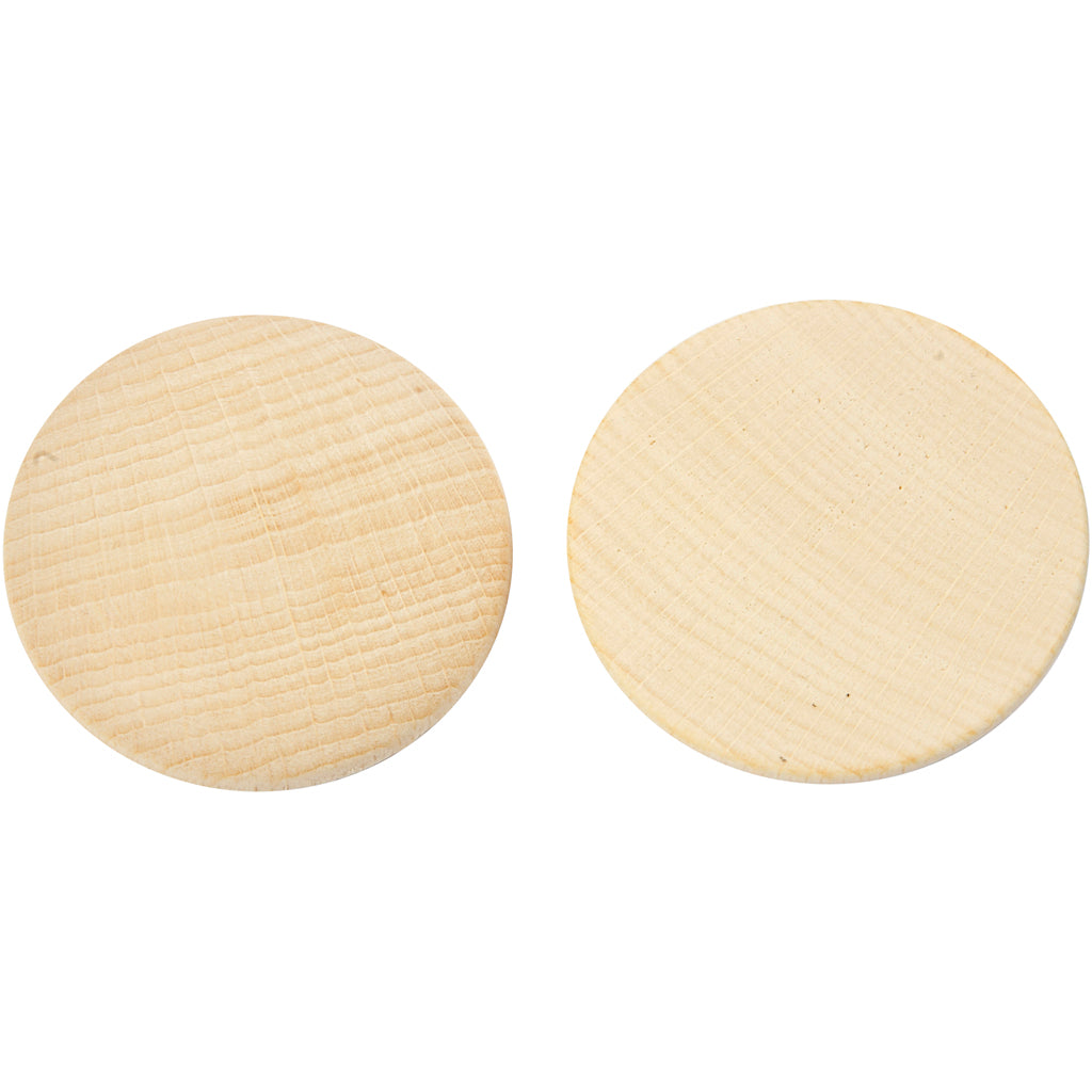Wooden buttons, D: 50 mm, thickness 10 mm, china berry 