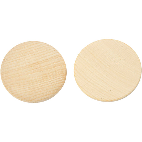 Wooden buttons, D: 50 mm, thickness 10 mm, china berry 