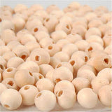 Perle de bois, P: 8 mm, trou taille 2 mm, - 100 pcs