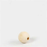 Perle de bois, P: 15 mm, trou taille 3 mm, - 20 pcs