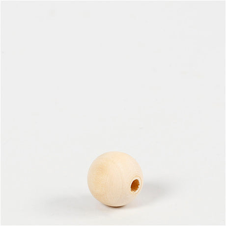 Wooden Bead, D: 15 mm, hole size 3 mm, china berry 