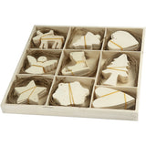 Ornement en bois: Noël, taille 7-8 cm, épaisseur 3 mm