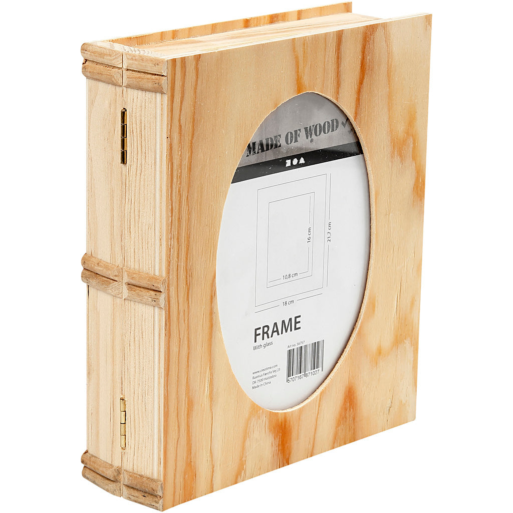 Book Box, size 21.7x18 cm, thickness 5.6 cm, plywood, hole size 16x10.8