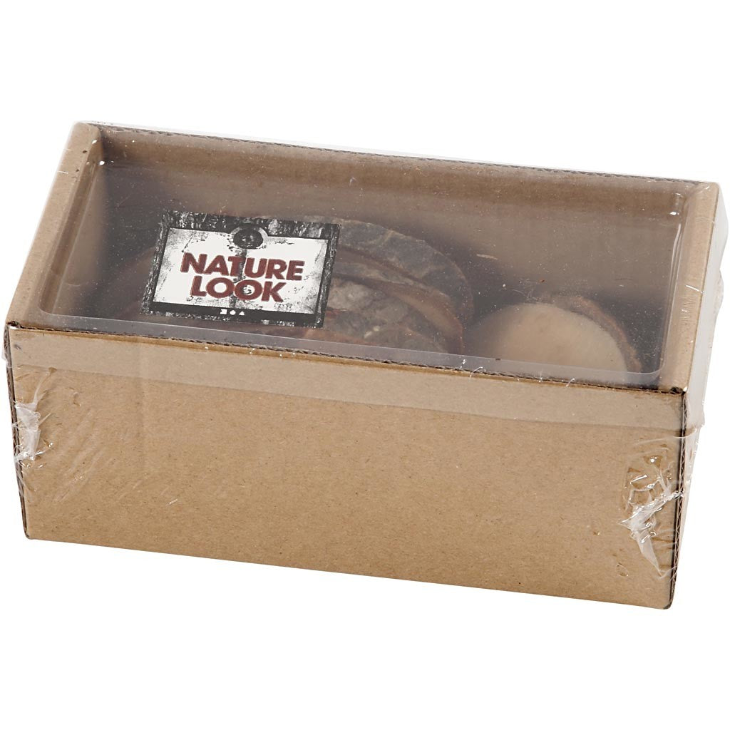 Disquen bois, approx. 9.5x6 cm, épaisseur 6 mm - 12 pcs