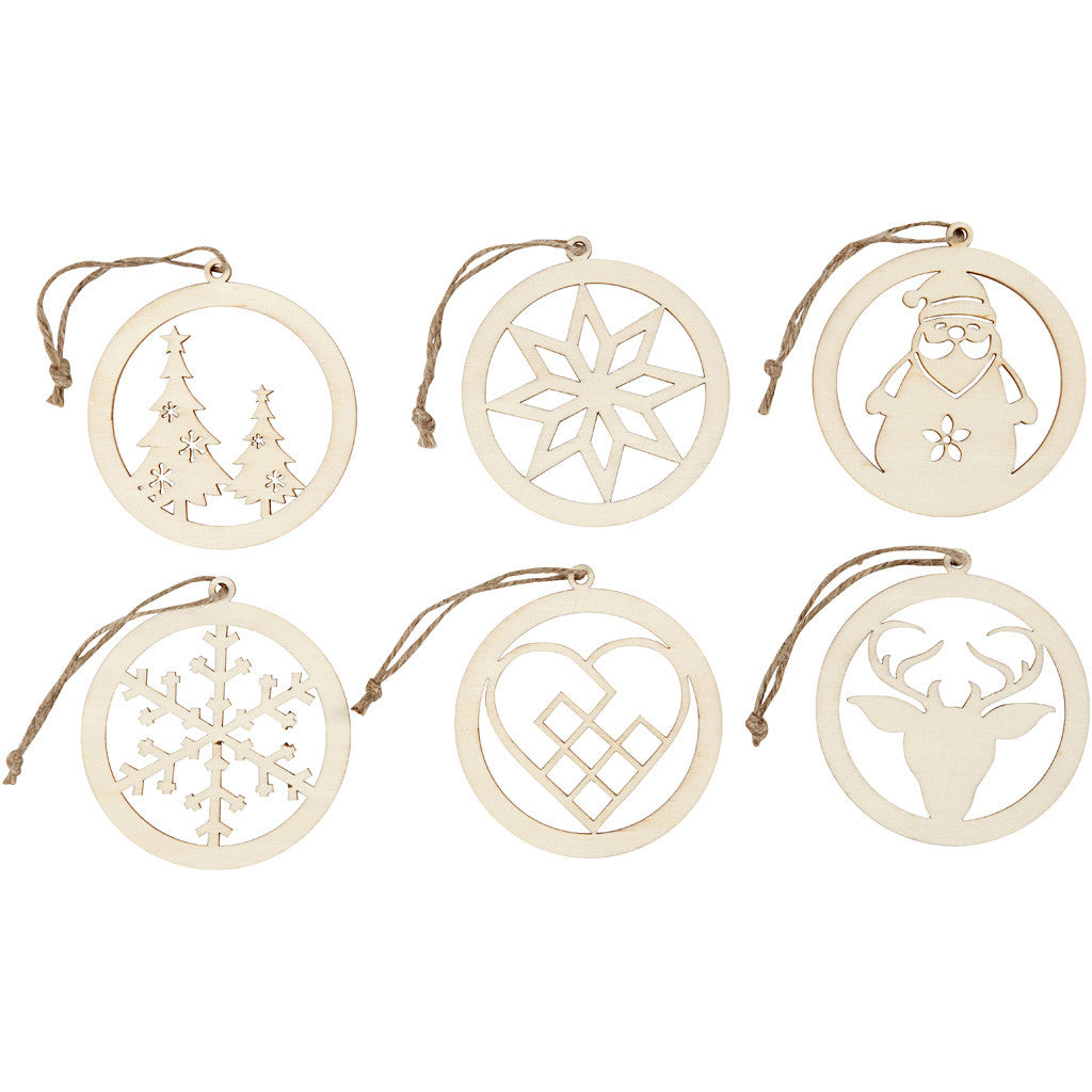 Ornement de NoëL s, P: 8 cm, épaisseur 0.3 cm - 144 pcs