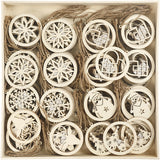 Ornement de NoëL s, P: 8 cm, épaisseur 0.3 cm - 144 pcs