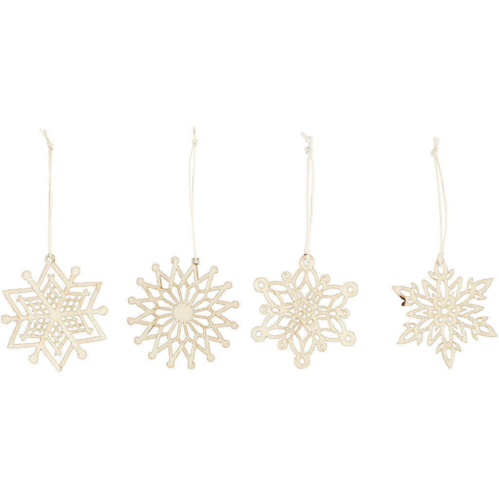 Ornement, P: 7 cm, épaisseur 0.3 mm, contreplaqué - 200 pcs