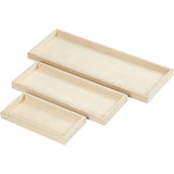 Plateaux, L: 20+30+40 cm, L: 10+12+15 cm, 3 pièce/ 1 Pq.