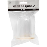 Cloche sur pied en bois, H: 9,5 cm, d 6 cm, diamètre intérieur 3 mm, 1 pièce