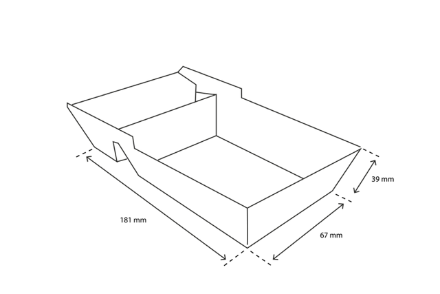 Barquette à frites A22 | A9+1kraft | 600  pcs