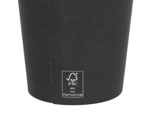 Tasse à Café Carton 180cc 7.5oz Ø7 cm noir FSC® certified | 2.500  pcs
