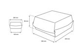 Boîte à Menus / Plateau à Hamburger 20x8,8x20 cm FSC®Mix kraft | 300  pcs
