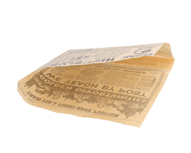 Hamburger bag 160x165 mm newspaper greaseproof paper 