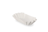 Cardboard Bowl scalloped 100x30x170 mm White 