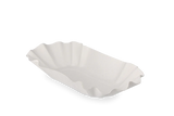 Cardboard Bowl scalloped 140x37x220 mm White 
