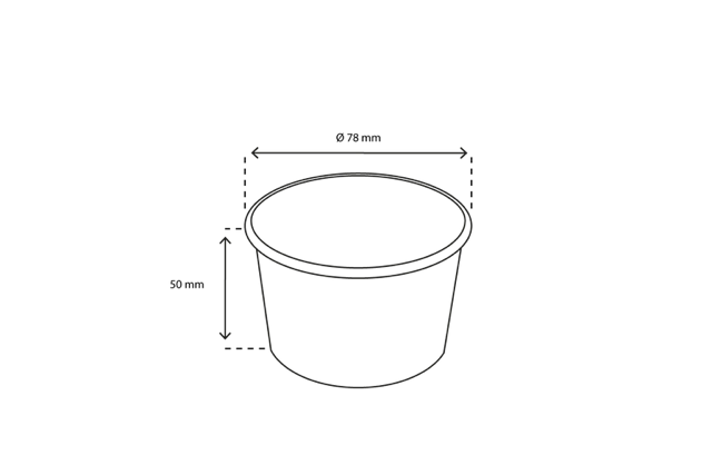 Gobelet à crème glacée Carton 120ml Ø7,8cm 4oz FSC®Mix Noir | 1.000  pcs