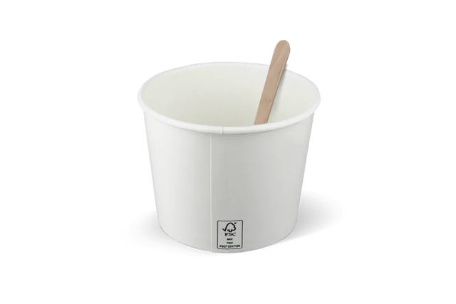 Gobelet à crème glacée Carton 300ml Ø9 cm 10oz FSC®Mix Blanc | 1.000  pcs