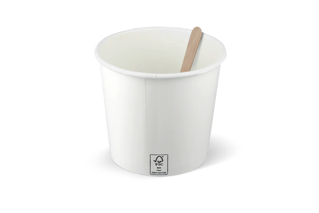 Gobelet à crème glacée Carton 360ml Ø9 cm 12oz FSC®Mix Blanc | 1.000  pcs