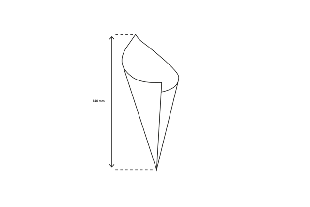 Sachet Cornets Paper 14 cm 85gr Blanc | 3100 pcs