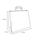 White Paper carrrier bags | 32x17x27cm | 250 pcs