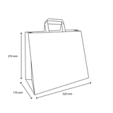 White Paper carrrier bags | 32x17x27cm | 250 pcs