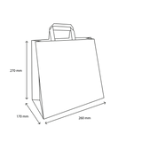 Paper carrier bags 26x17x27cm white | 250 pcs