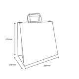 Paper carrier bags 26x17x27cm white | 250 pcs