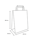 Paper carrier bags 22x10x28cm white | 250 pcs