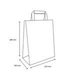Paper carrier bags 22x10x28cm white | 250 pcs