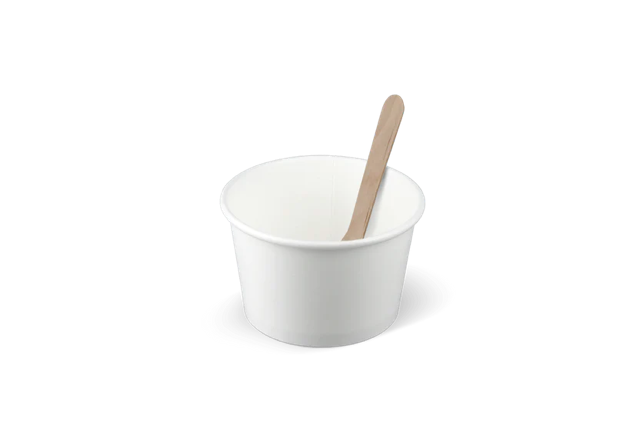 ice cream cup Carton 120ml Ø78 mm 4oz White 
