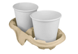 Carrier tray for 2 cups Recycled Carton 