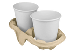 Carrier tray for 2 cups Recycled Carton 