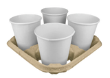 Carrier tray for 4 cups Recycled Carton 