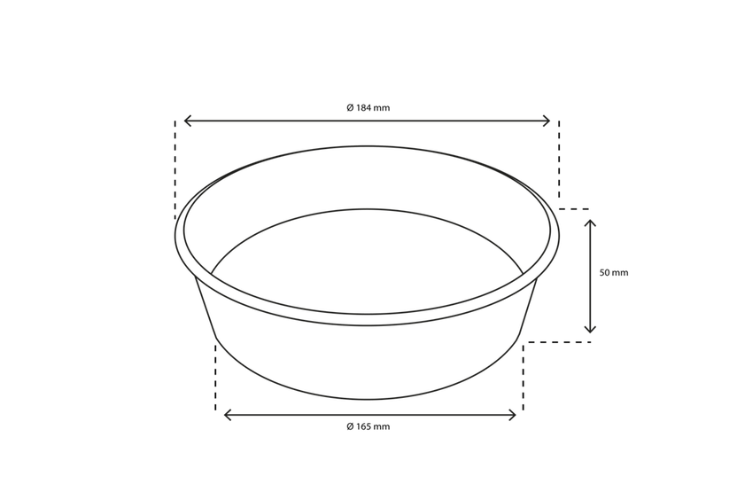 Salade Poke Bowl 900ml 30oz Ø18,4x5cm kraft | 300  pcs