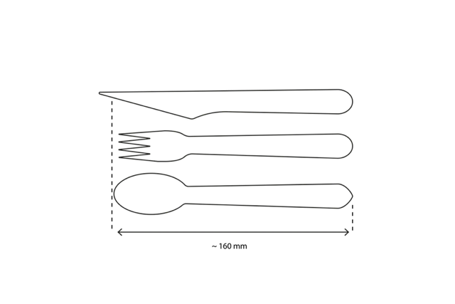 Couverts en bois 4/1 couteau + Fourchette + Cuillère + Serviette FSC | 250  pcs