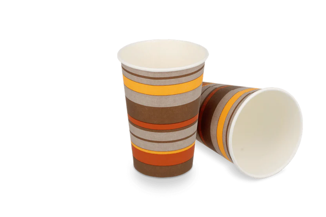 Tasse à Café Carton 180cc 7.5oz Ø7 cm rayé | 2.500  pcs