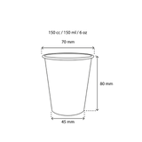 Tasse à Café Carton 150cc 6oz Ø7 cm rayé | 2.500  pcs