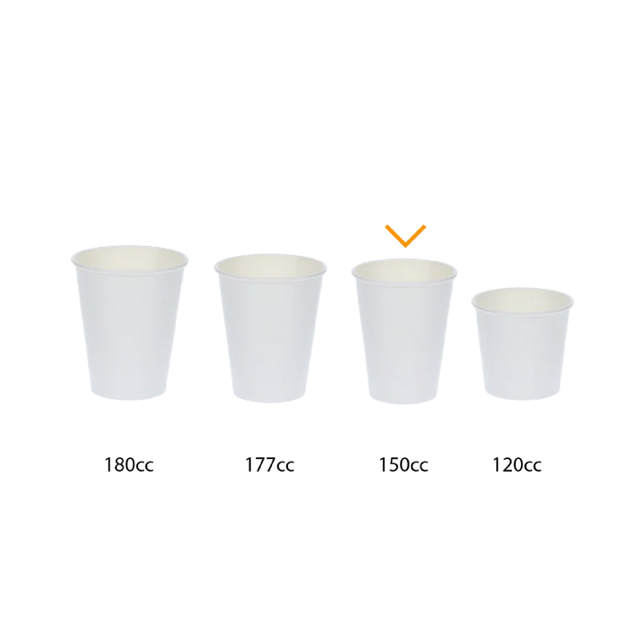 Tasse à Café Carton 150cc 6oz Ø7 cm rayé | 2.500  pcs