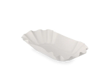 Cardboard Bowl scalloped 100x32x200 mm White 