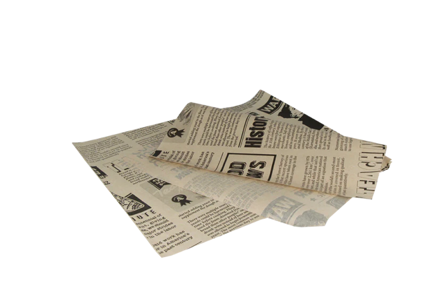 Emballage en papier sulfurisé pour hamburger 33x30cm FSC®Mix Journal Marron | 2.000  pcs