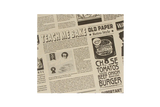 Emballage en papier sulfurisé pour hamburger 33x30cm FSC®Mix Journal Marron | 2.000  pcs