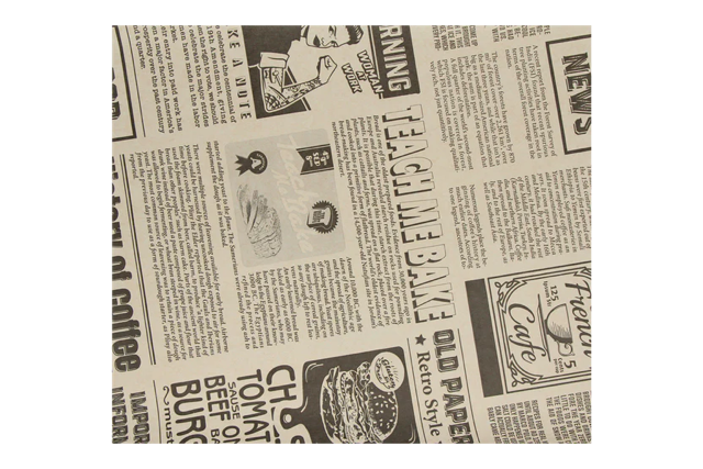 Emballage en papier sulfurisé pour hamburger 33x38cm FSC®Mix Journal Marron | 2.000  pcs