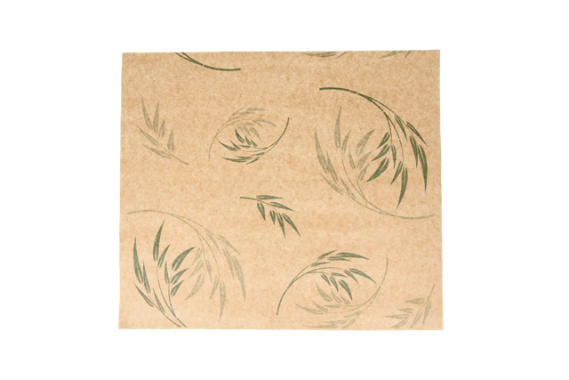 Emballage en papier sulfurisé pour hamburger 33x38cm FSC®Mix kraft Bambou | 2.000  pcs
