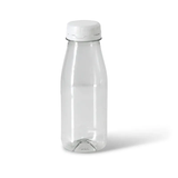 Bouteille PET recyclé 250 ml Couvercle Transparent/Blanc - 285 pièces