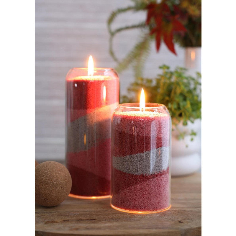 Bougie Pearlsand 400 g rose - 6 pièces