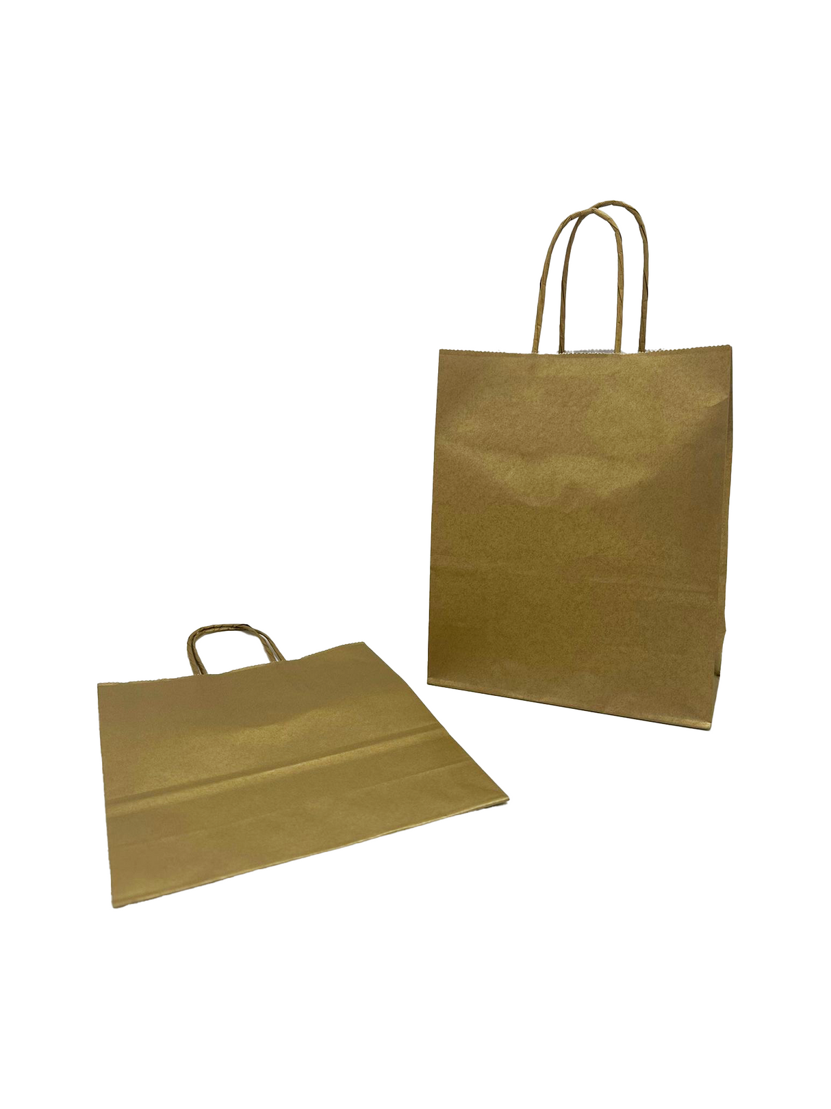 Sacs en papier Dorés, 180+80x220mm - 50 pcs