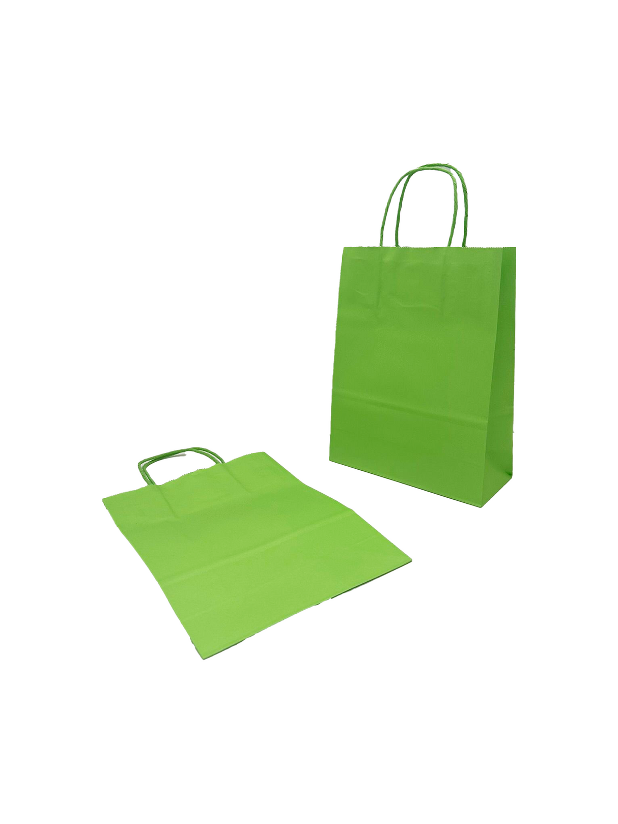 Sacs en papier Vert, 180+80x220mm - 50 pcs